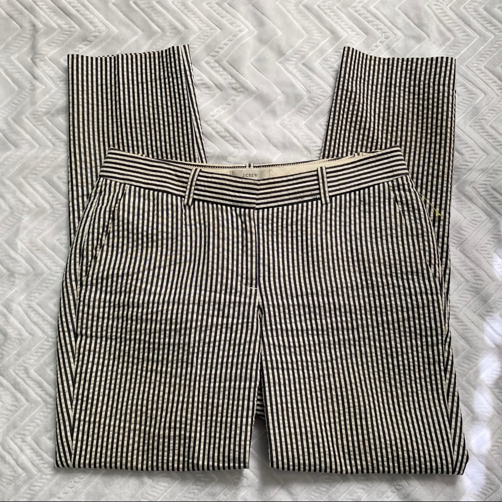 J. Crew Café Capri in Seersucker